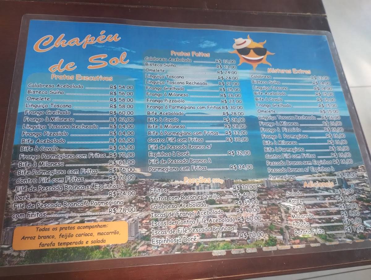 Chapéu De Sol cardápio