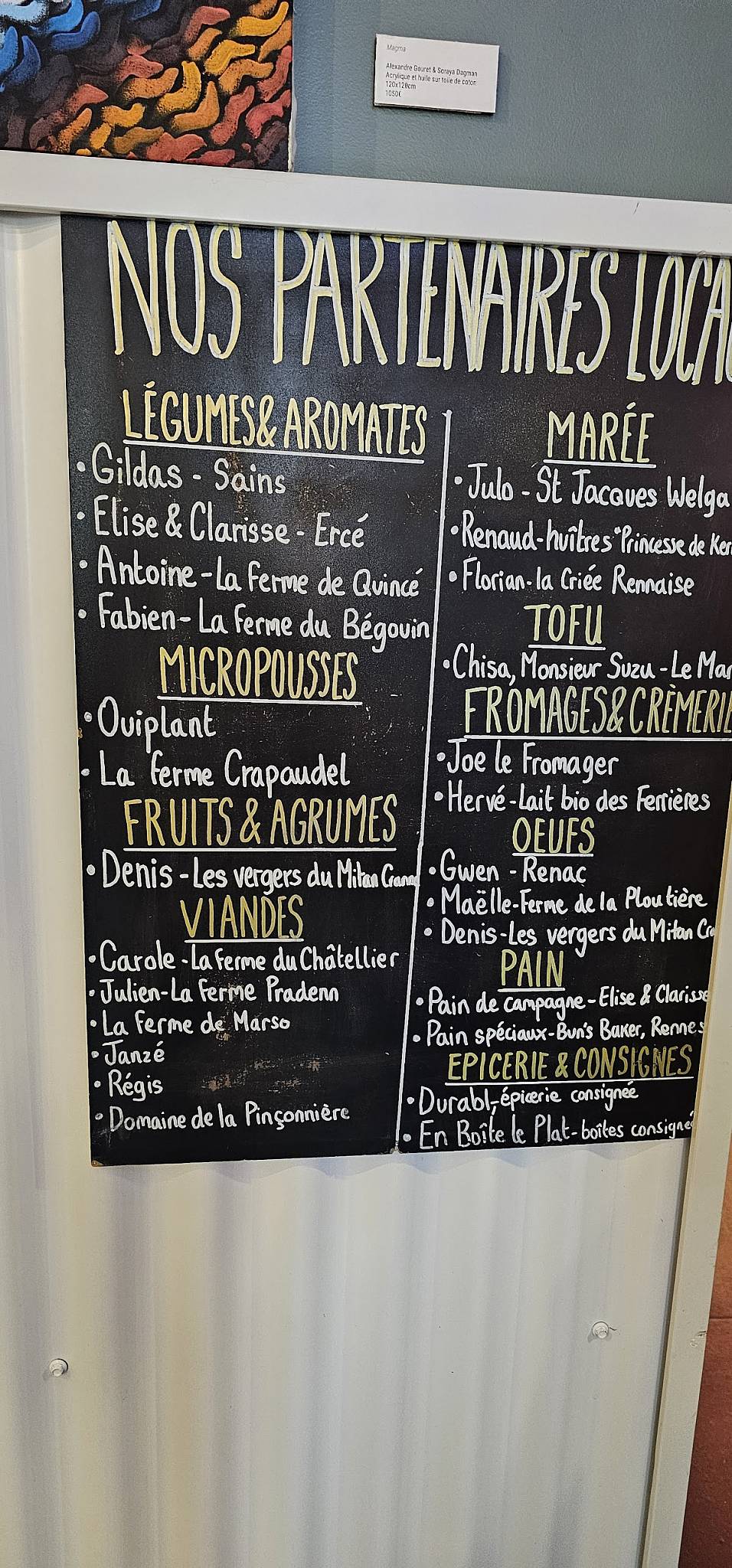 Menu de Chawp Shop