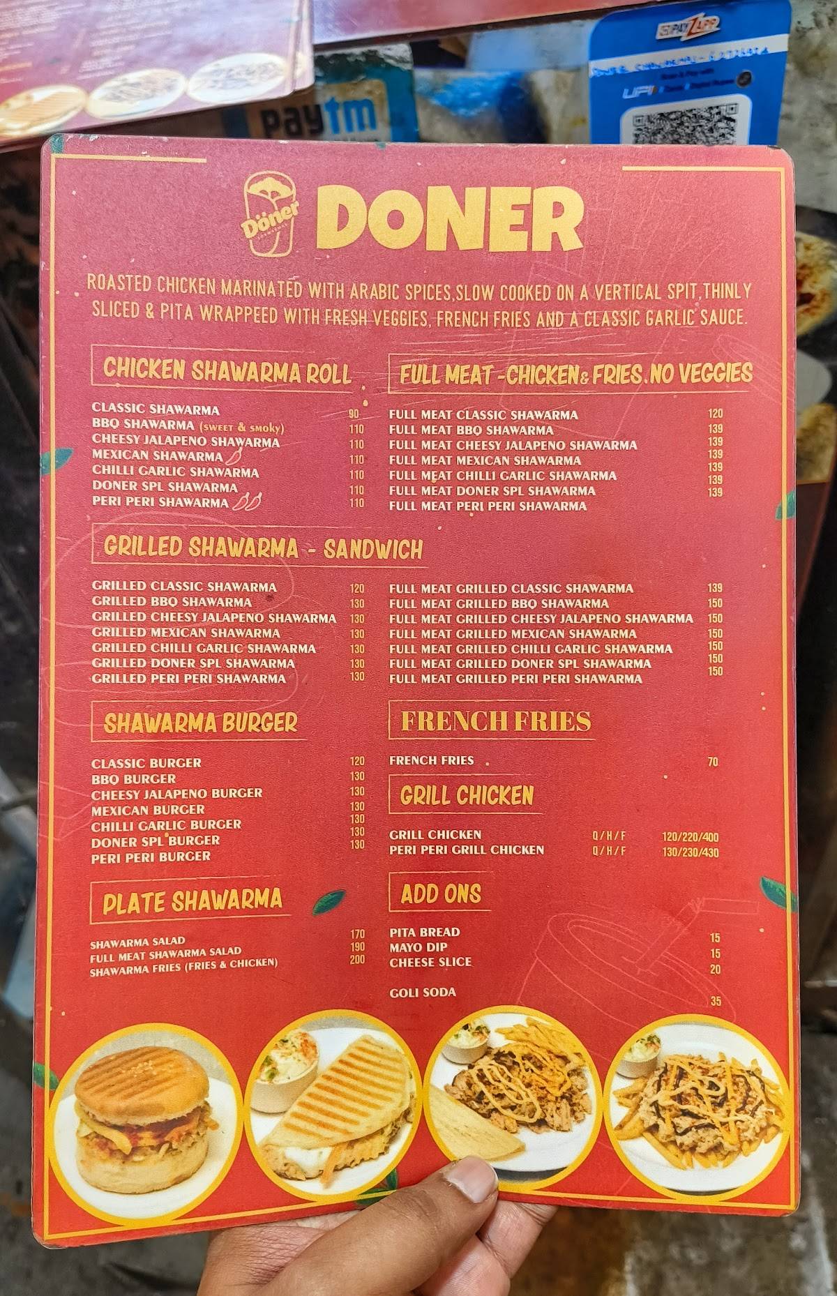 Doner menu