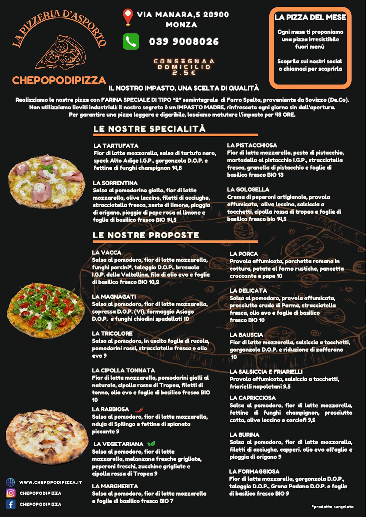 Menu di Chepopodipizza 