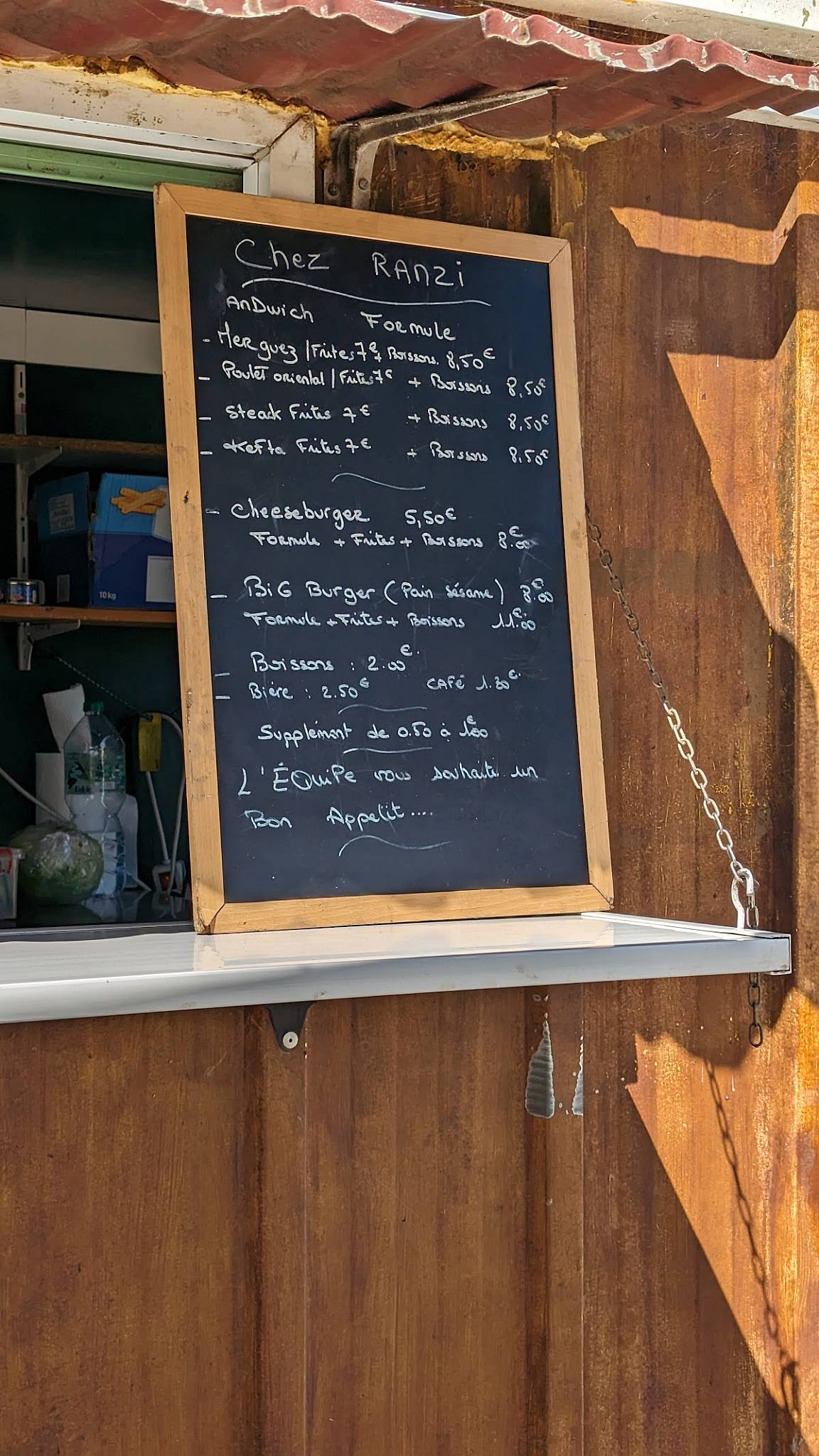 Menu de Chez RAMZY