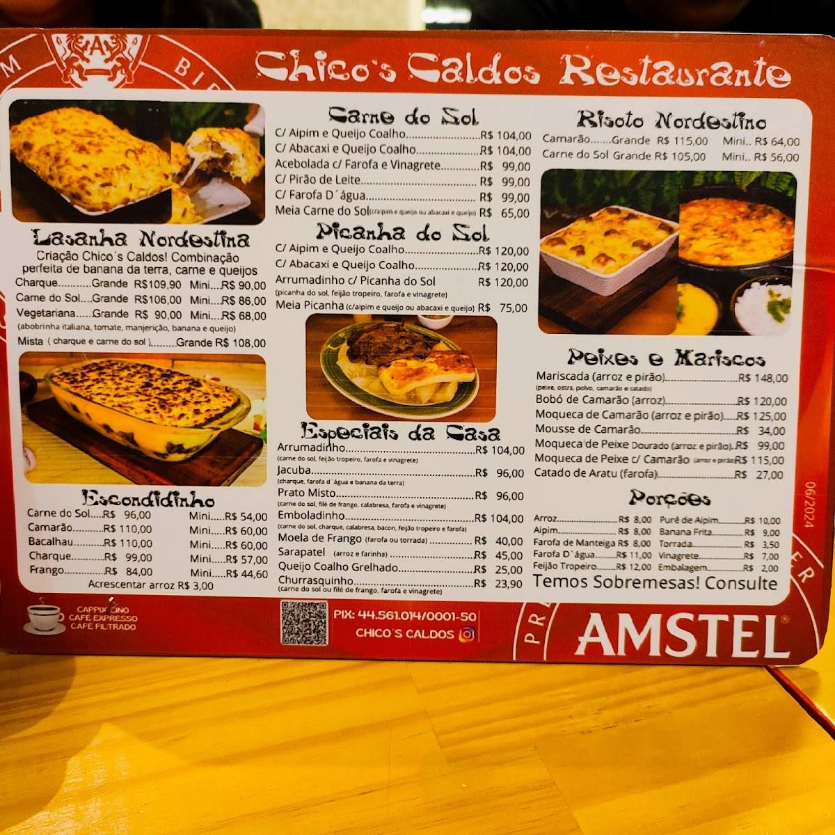 Chico's Caldos cardápio