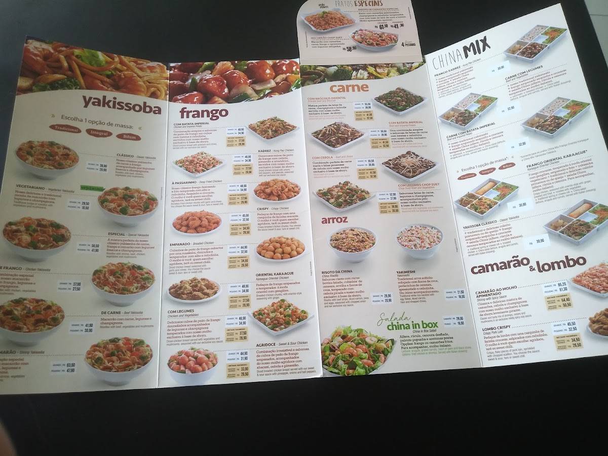 China In Box - Restaurante de Comida Chinesa cardápio