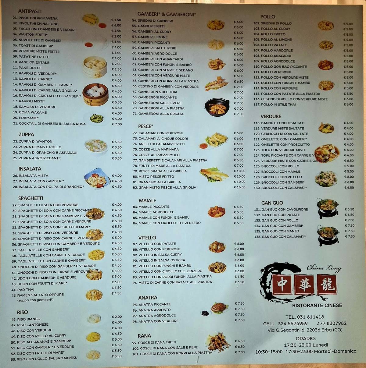 Menu di China Long Ristorante 