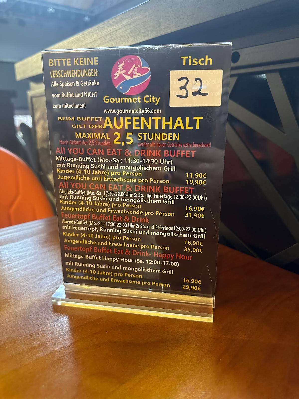 Speisekarte von China Restaurant Gourmet City, Frankfurt am Main