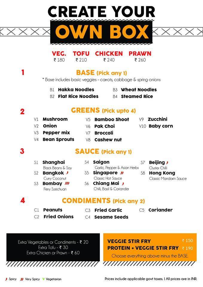 Chop Chop - Yum Asian menu