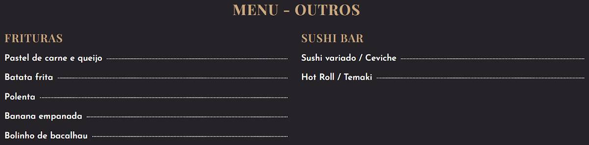 Churrascaria Boizão Grill - Anália Franco cardápio