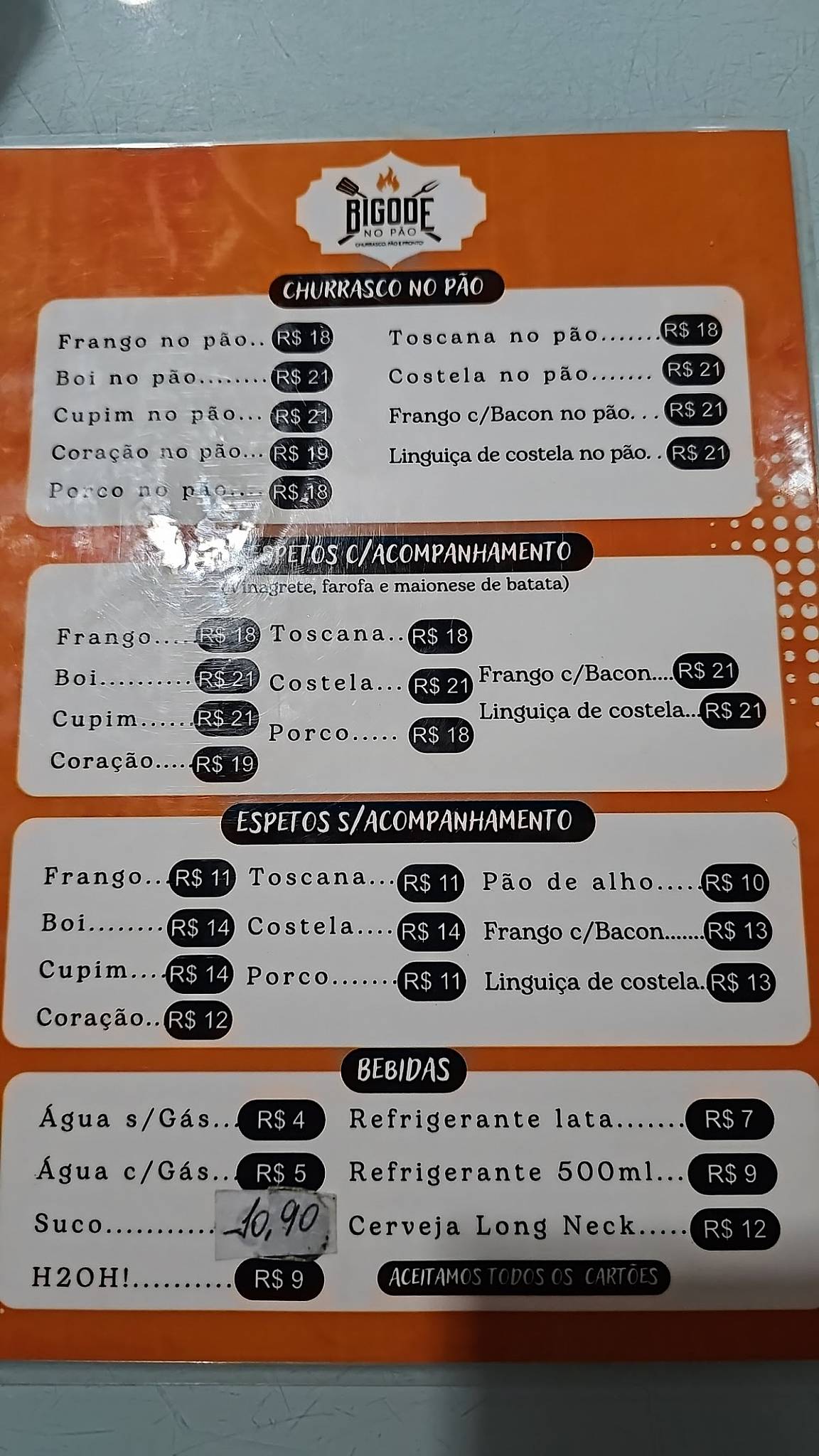 Churrascaria do Bigode cardápio