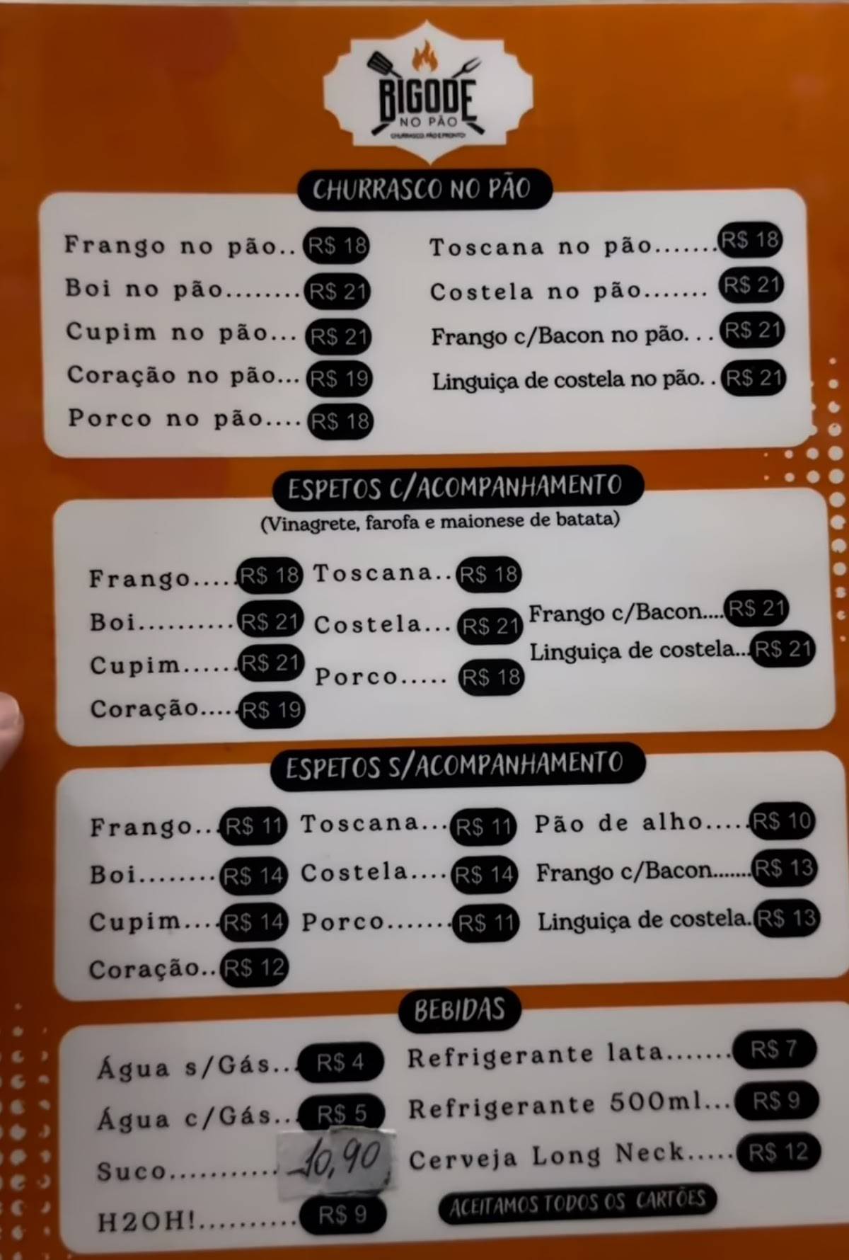 Churrascaria do Bigode cardápio