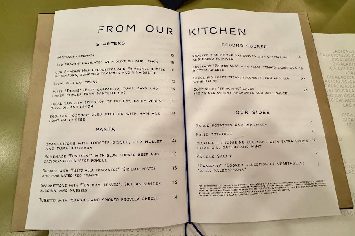 Menu di CiCala 