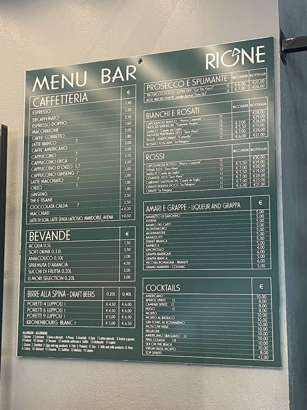 Menu di Ciao Bella Bar and Restaurant 