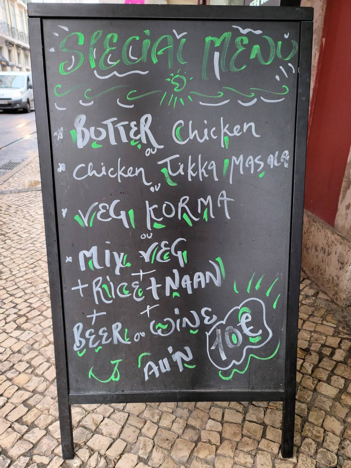Menu at Cinnamon Indian Tapas Bar Cais Do Sodre, Lisbon