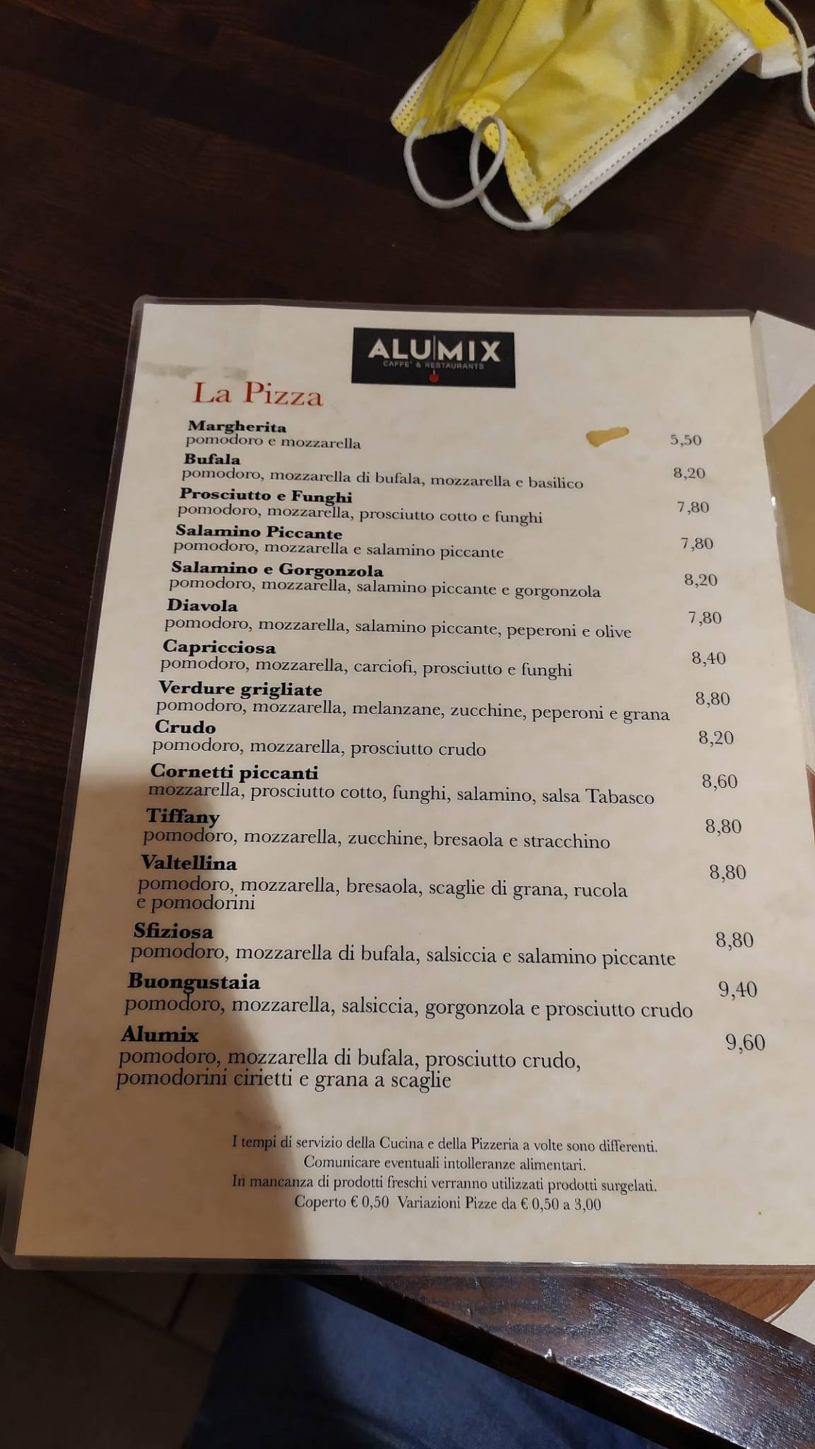 Menu di Alumix 
