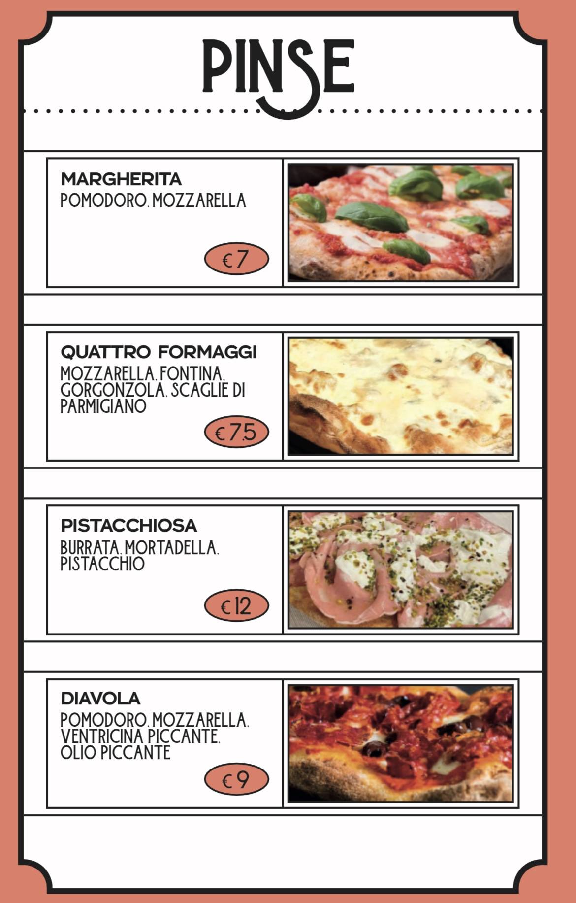 Menu di AMORELLI - Restaurant Cocktail Bar 