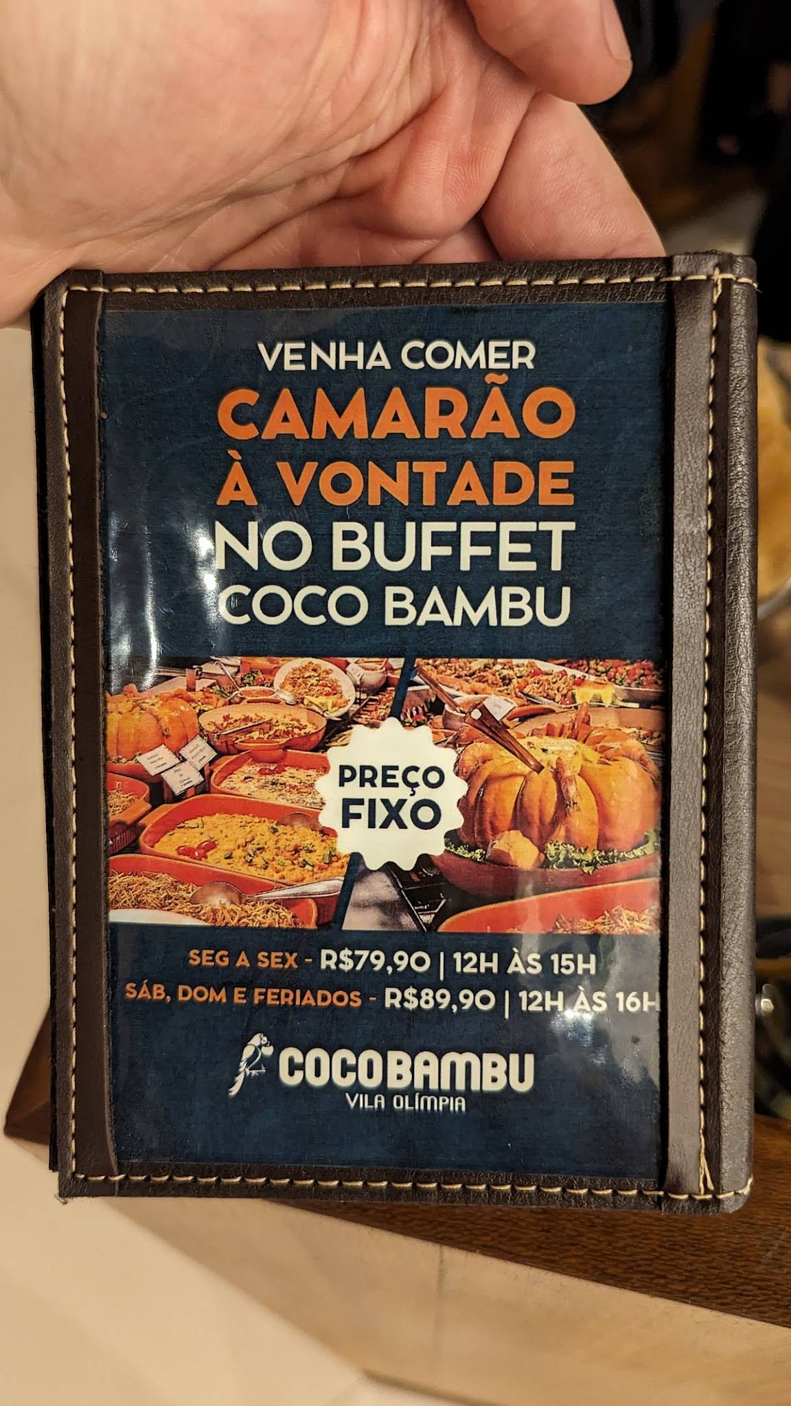 Coco Bambu Conceito Vila Olímpia cardápio