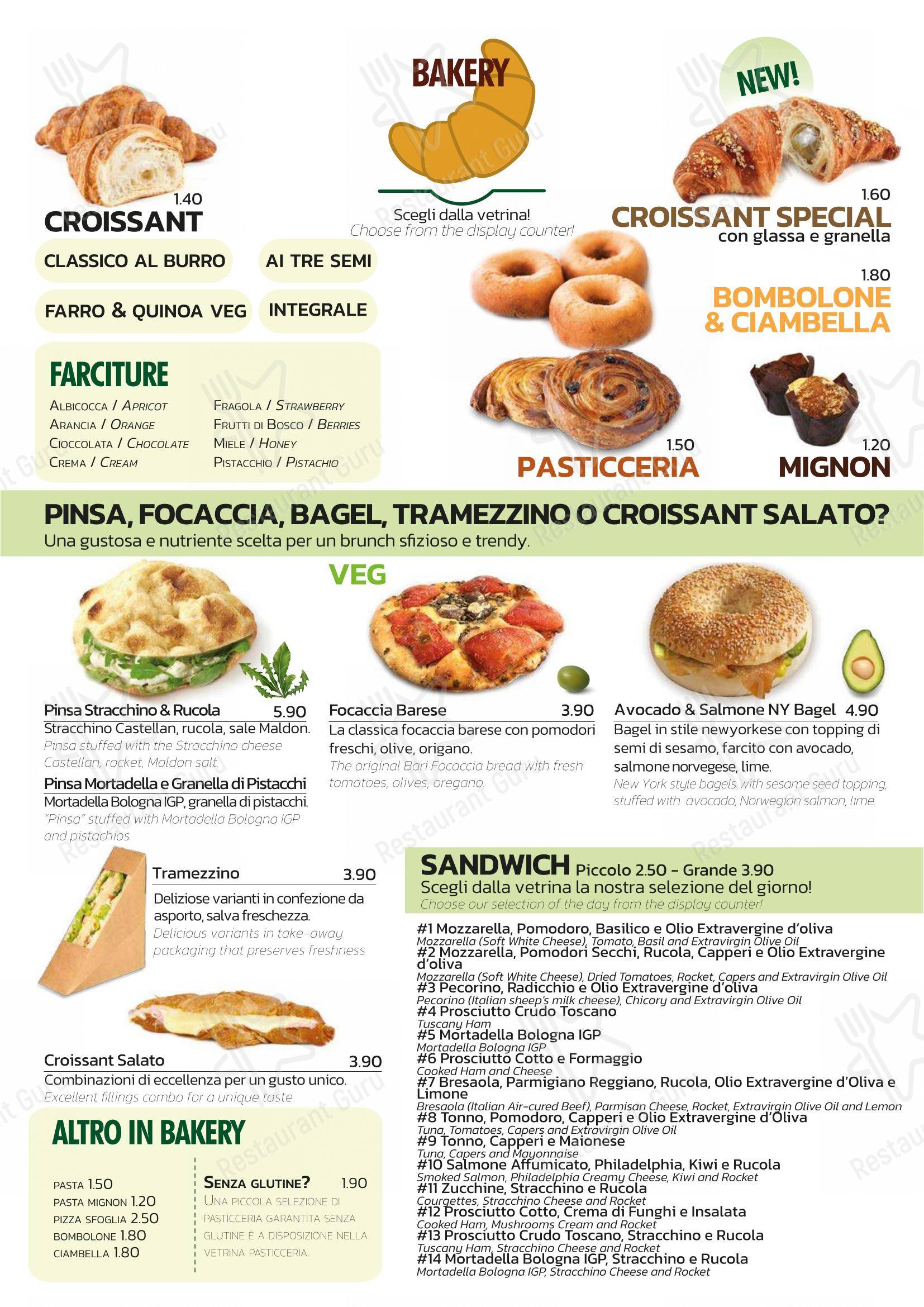 菜单 per Coffee O' Clock in Arezzo