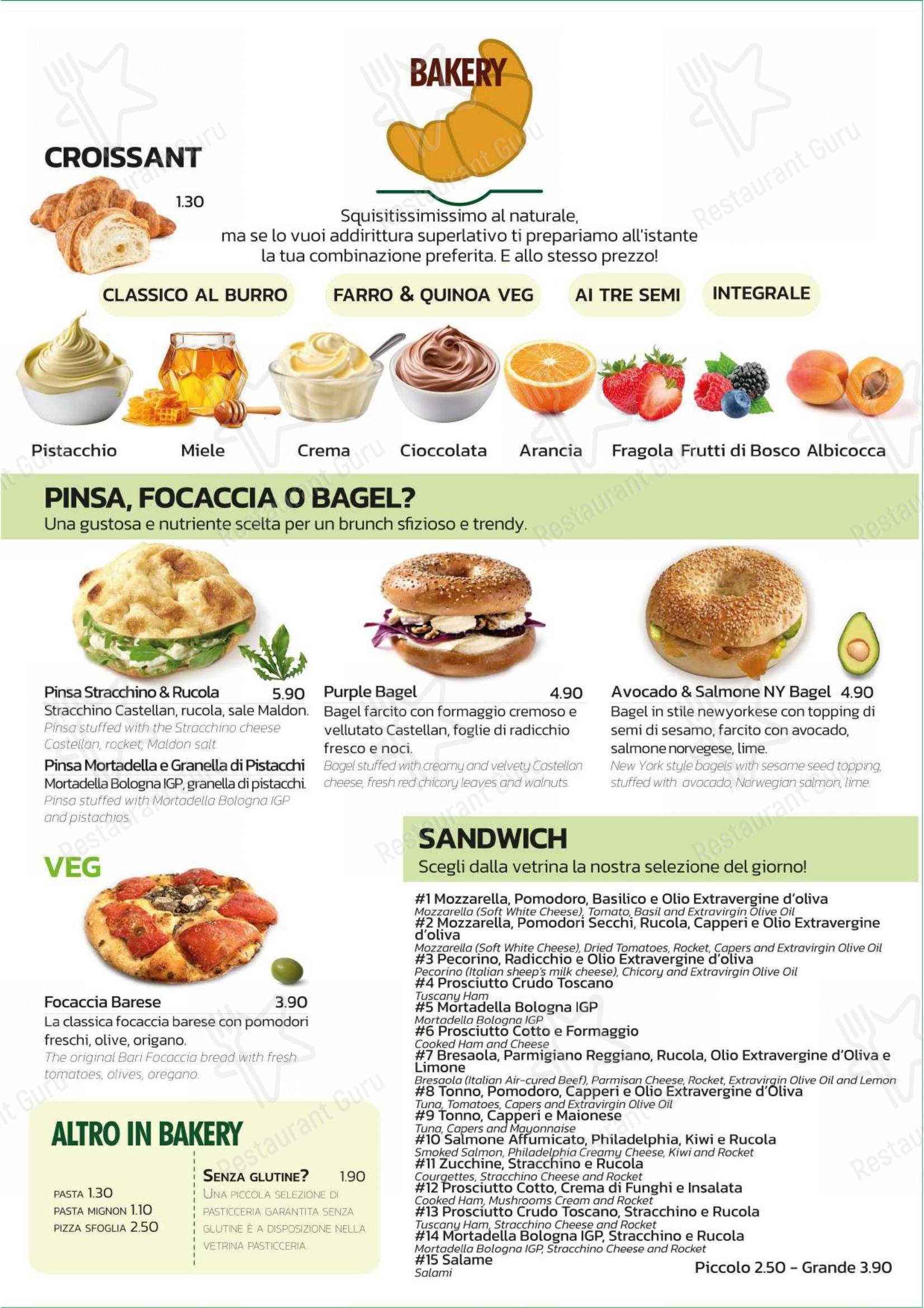 Menu per Coffee O' Clock in Arezzo