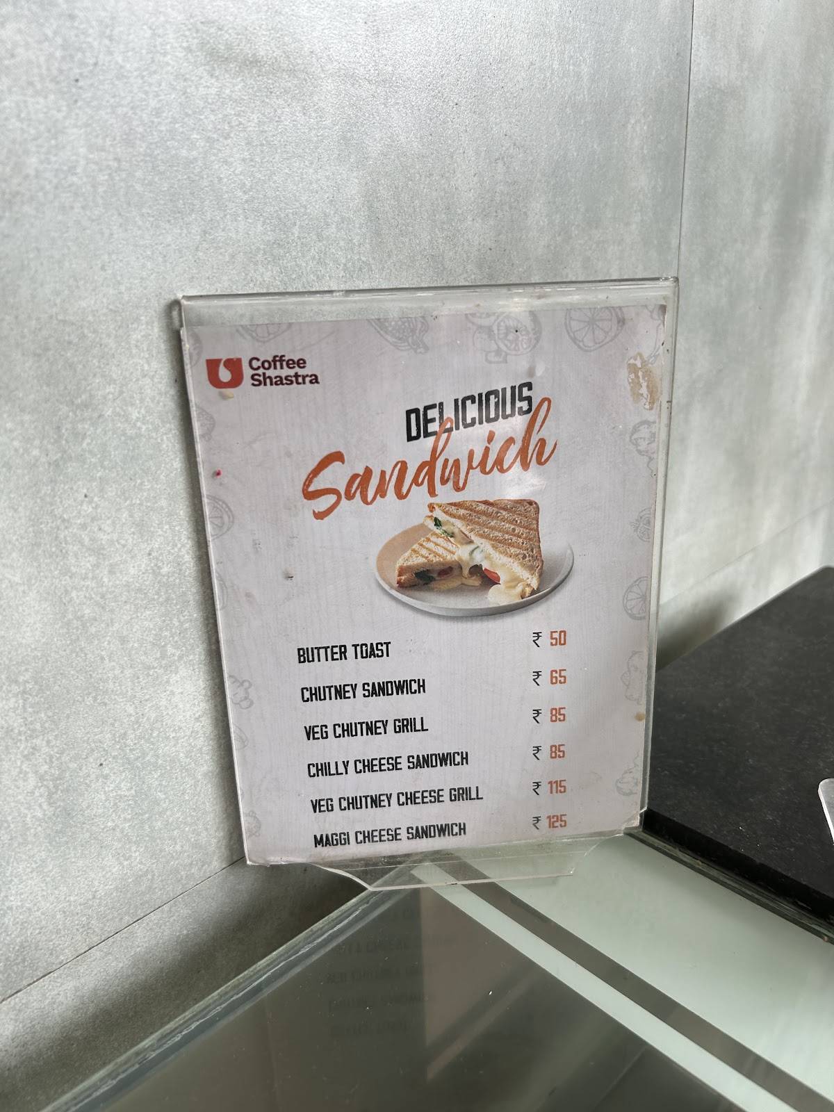 Coffee Shastra - Nelson Manickam Road menu