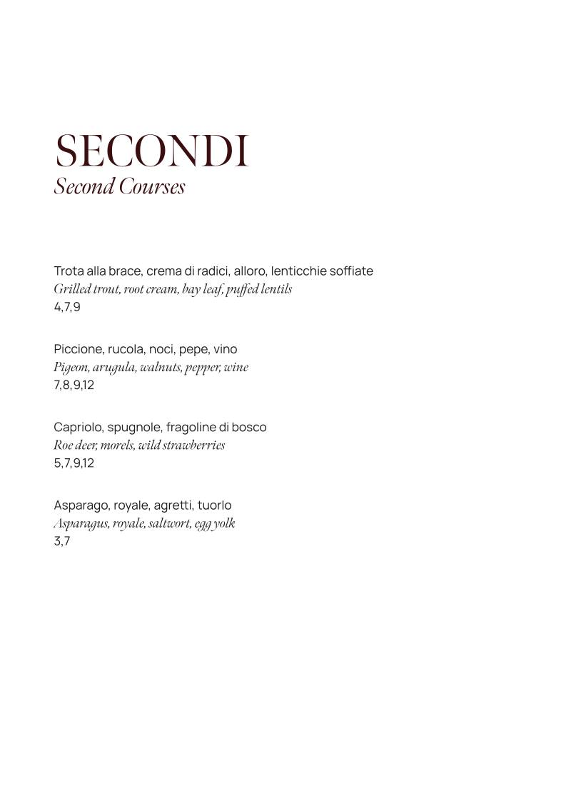 Menu de Barbagianni Fine Dining