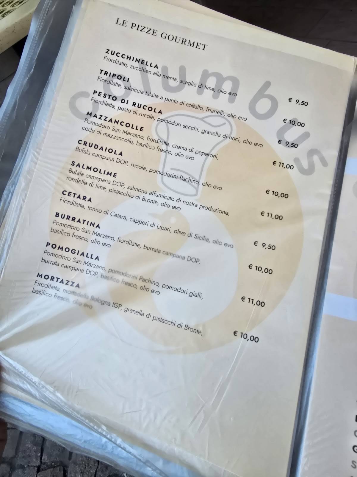 Menu di Columbus Capri Bar Ristorante 
