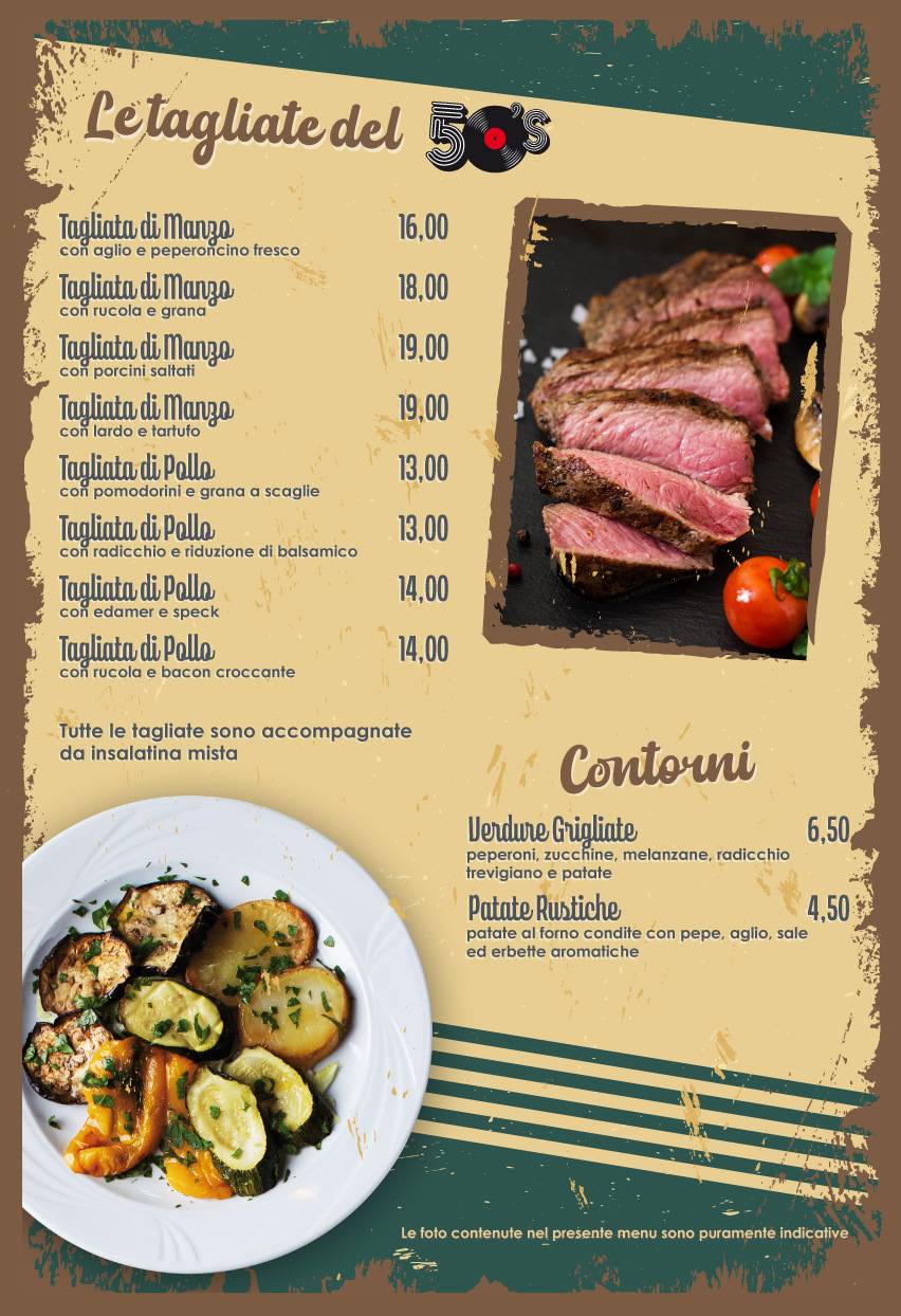 Menu di 50's ristoburger 