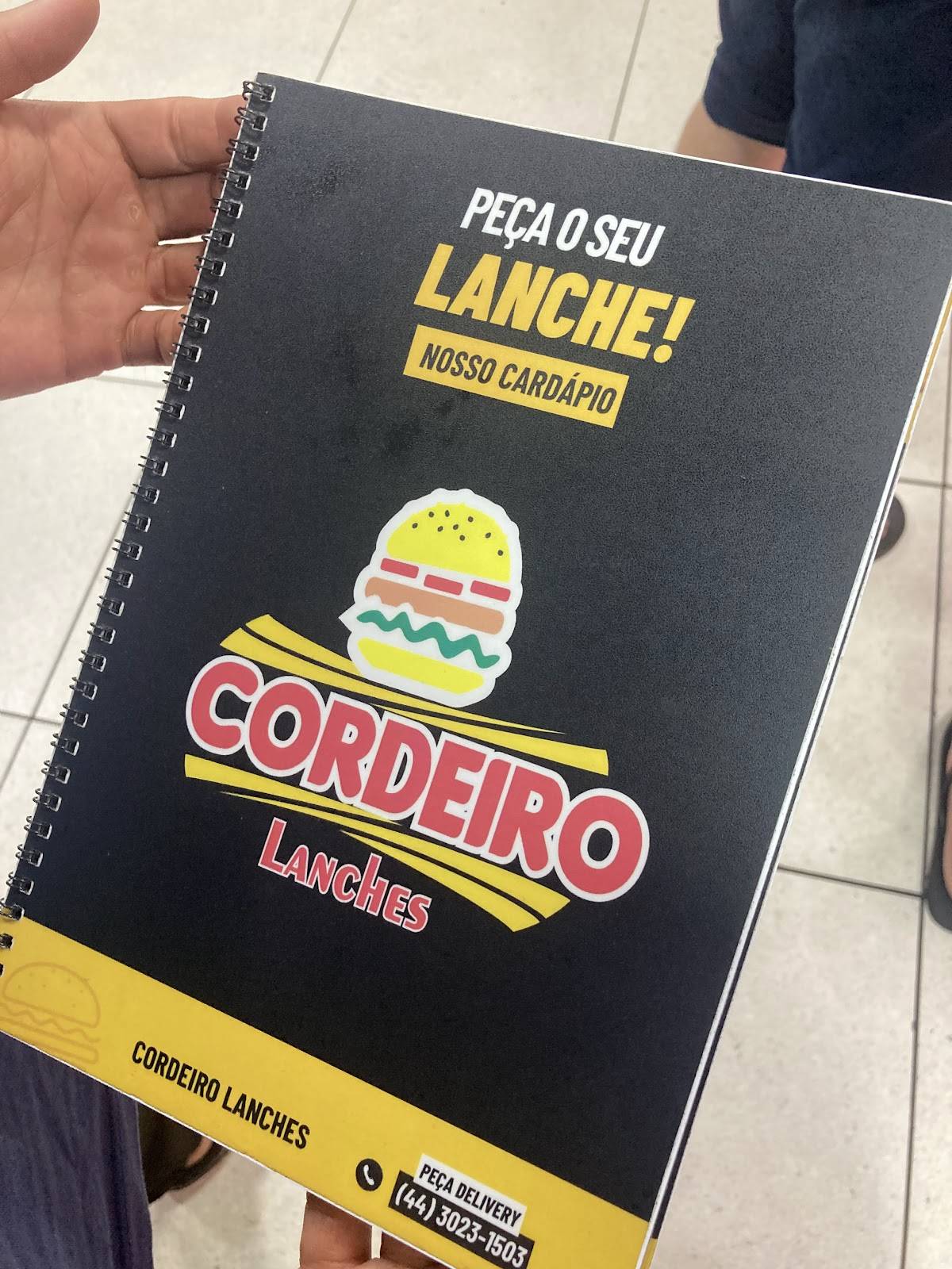 Cordeiro Lanches cardápio
