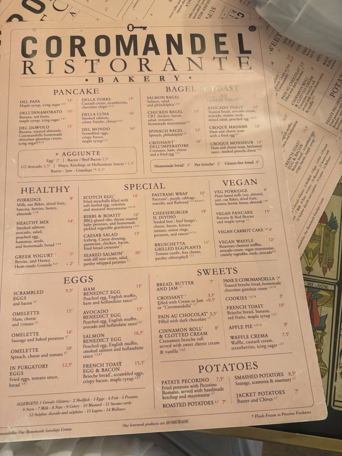 Menu de Coromandel