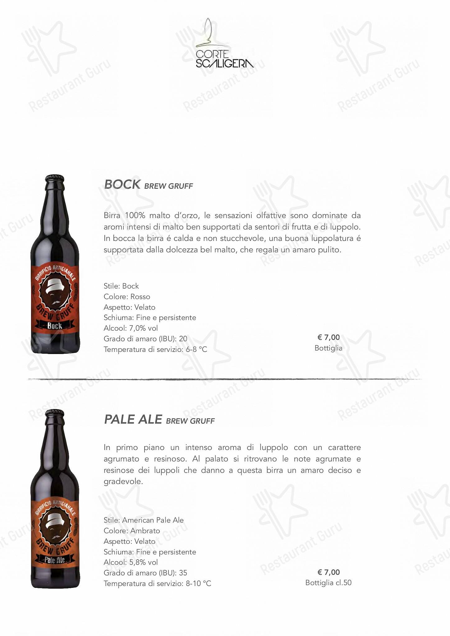 Menu di Agriturismo Corte Scaligera - piatti e bevande