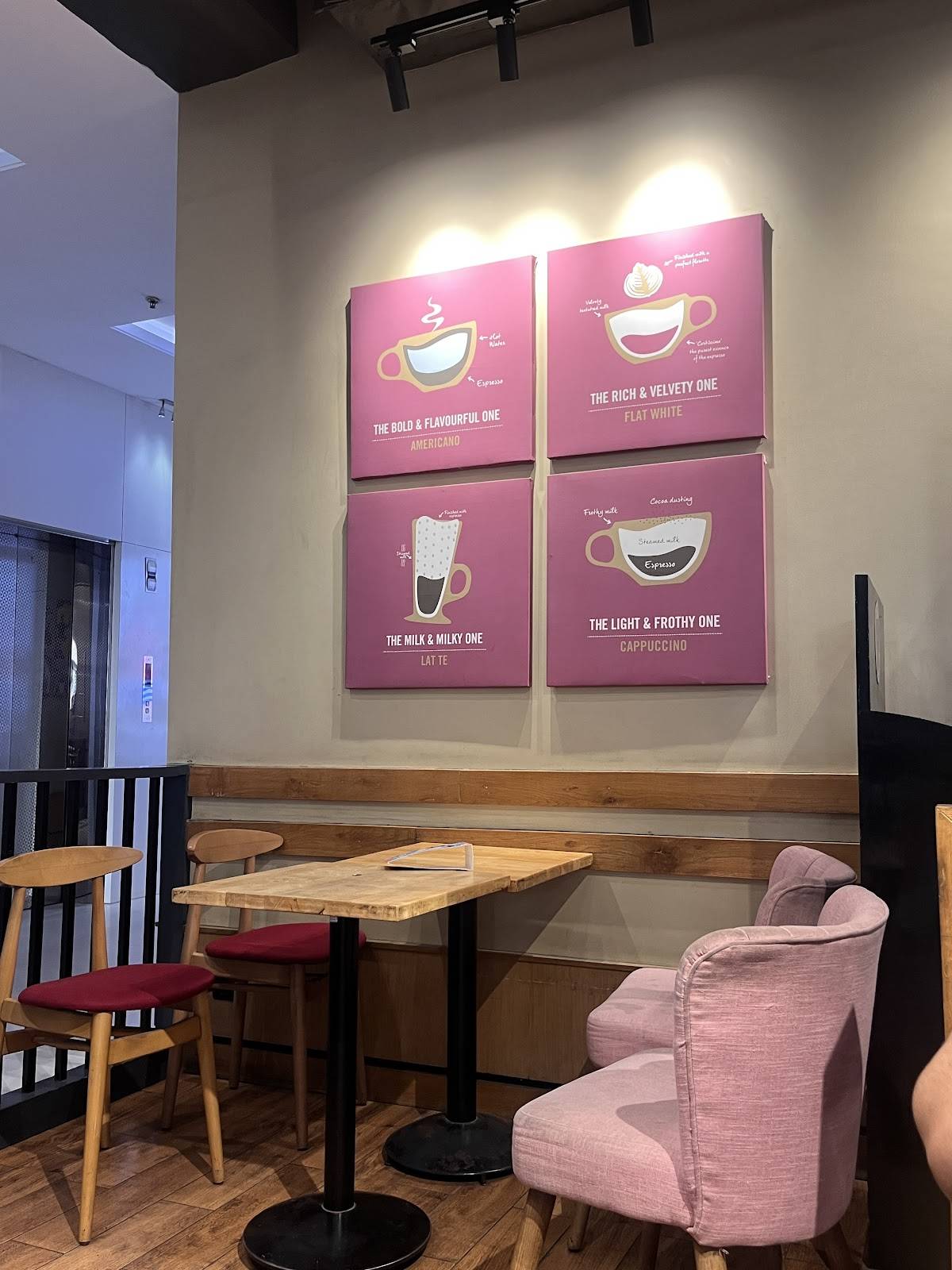 Costa Coffee. menu