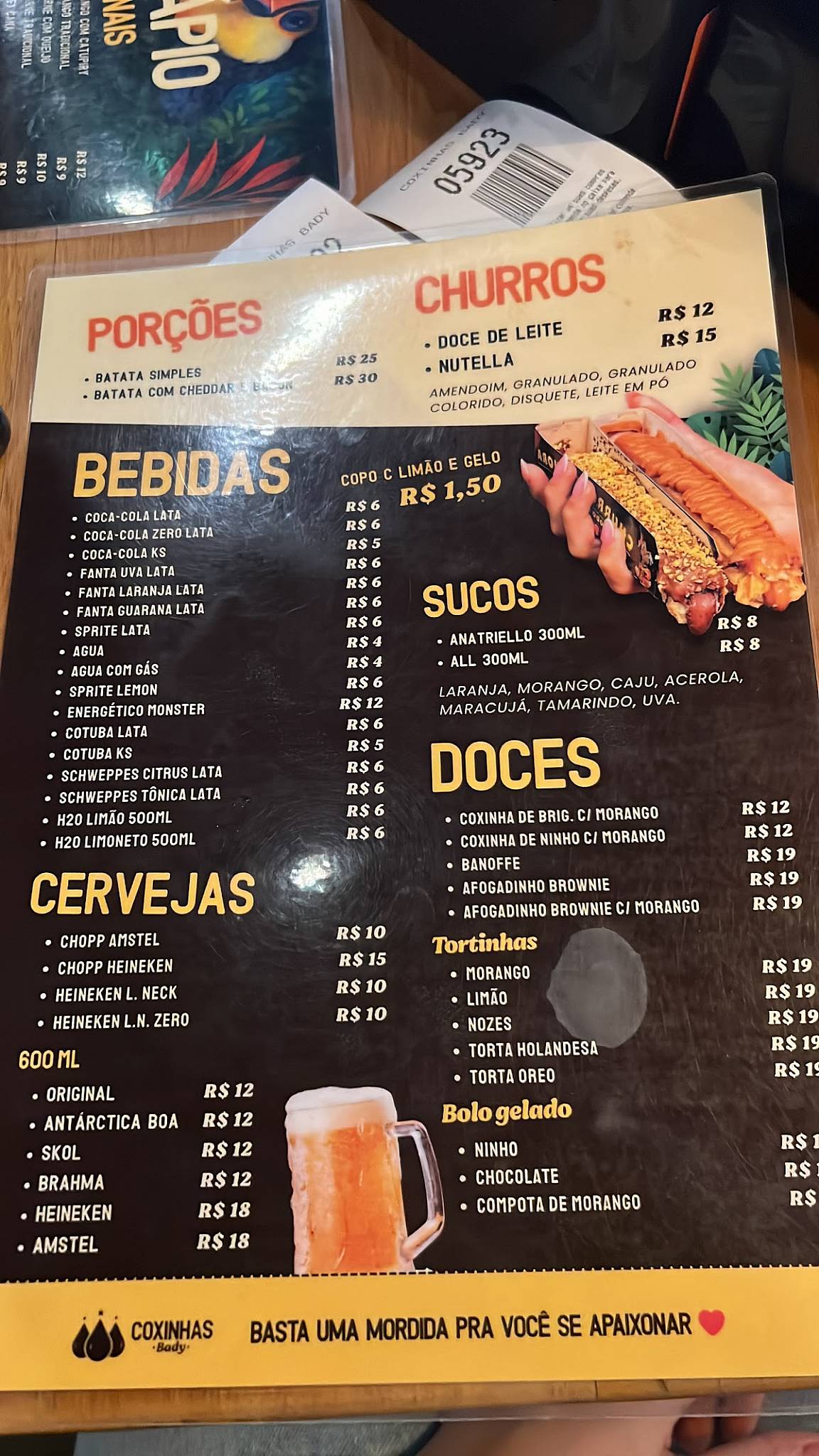 Coxinhas Bady Represa cardápio