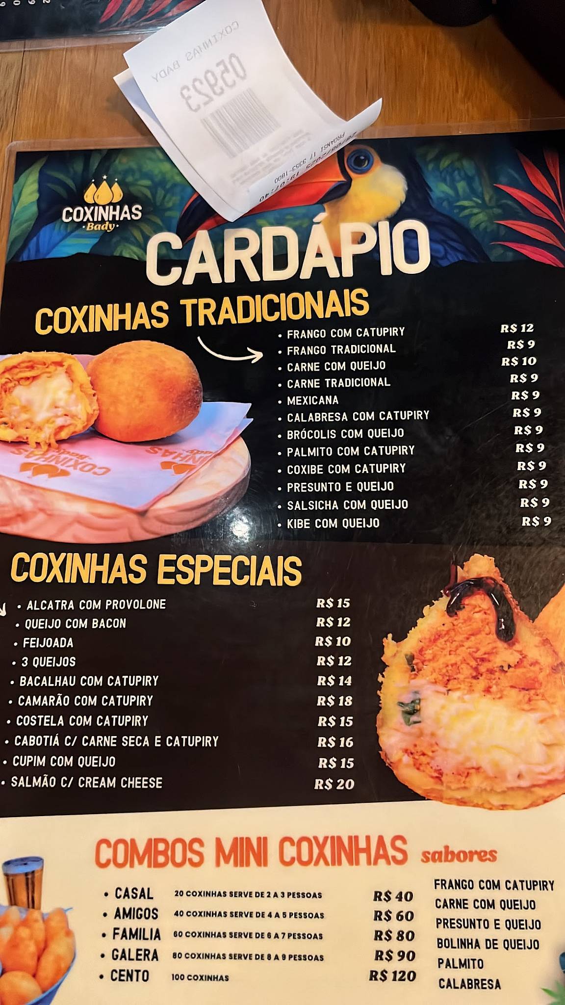 Coxinhas Bady Represa cardápio