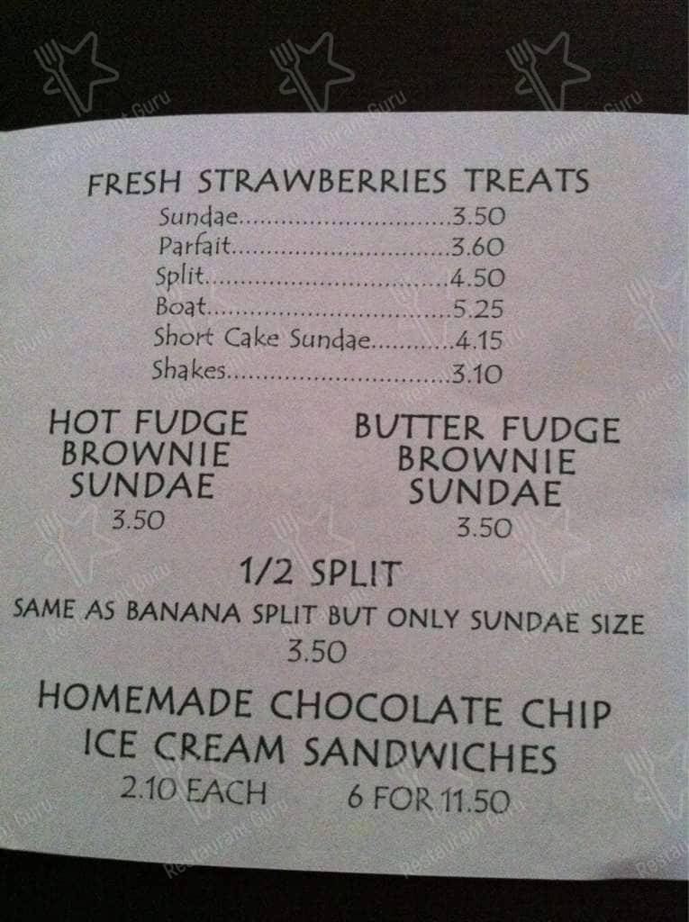 Menu at Crabbs Tropical Treat restaurant, Hanover
