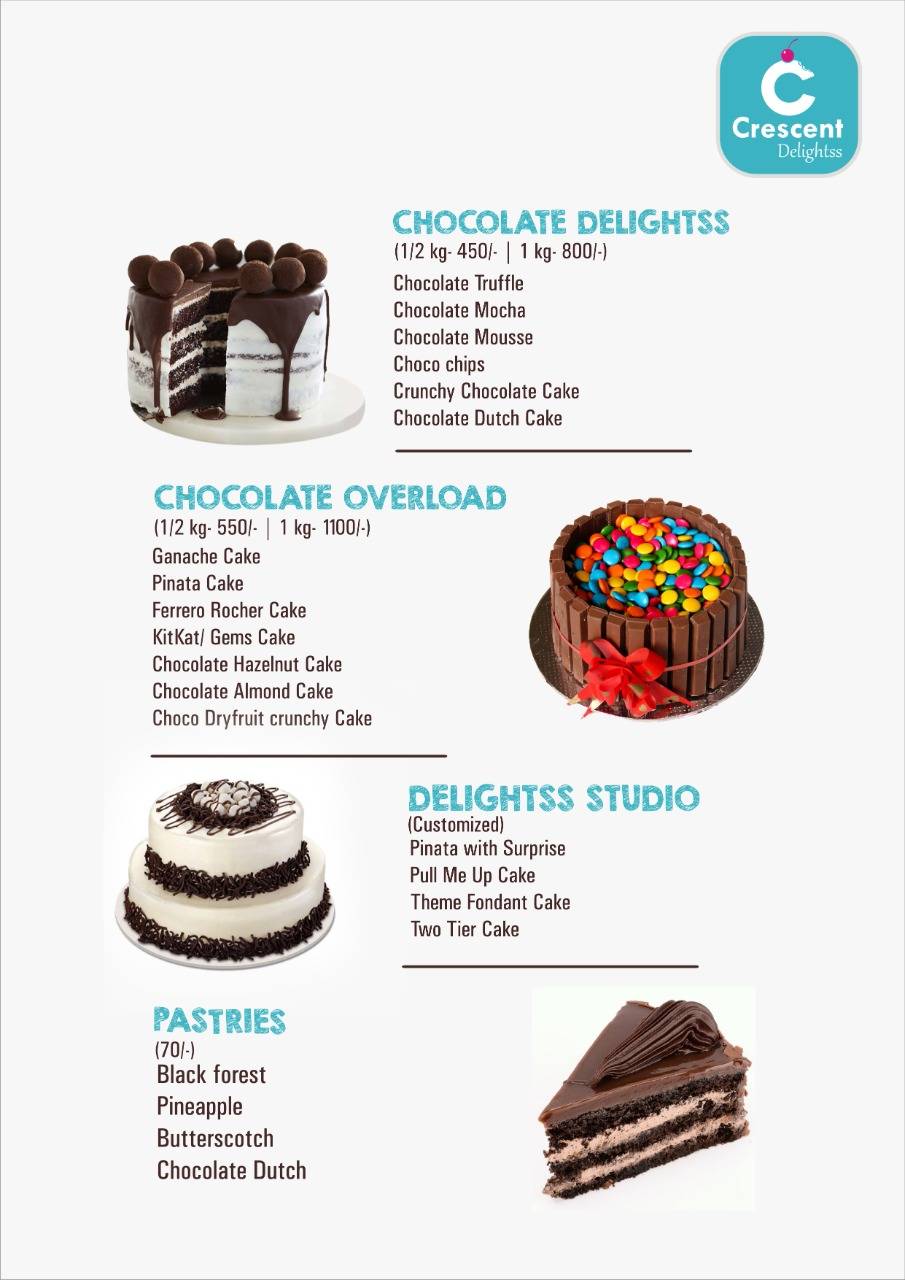 Crescent Delightss menu