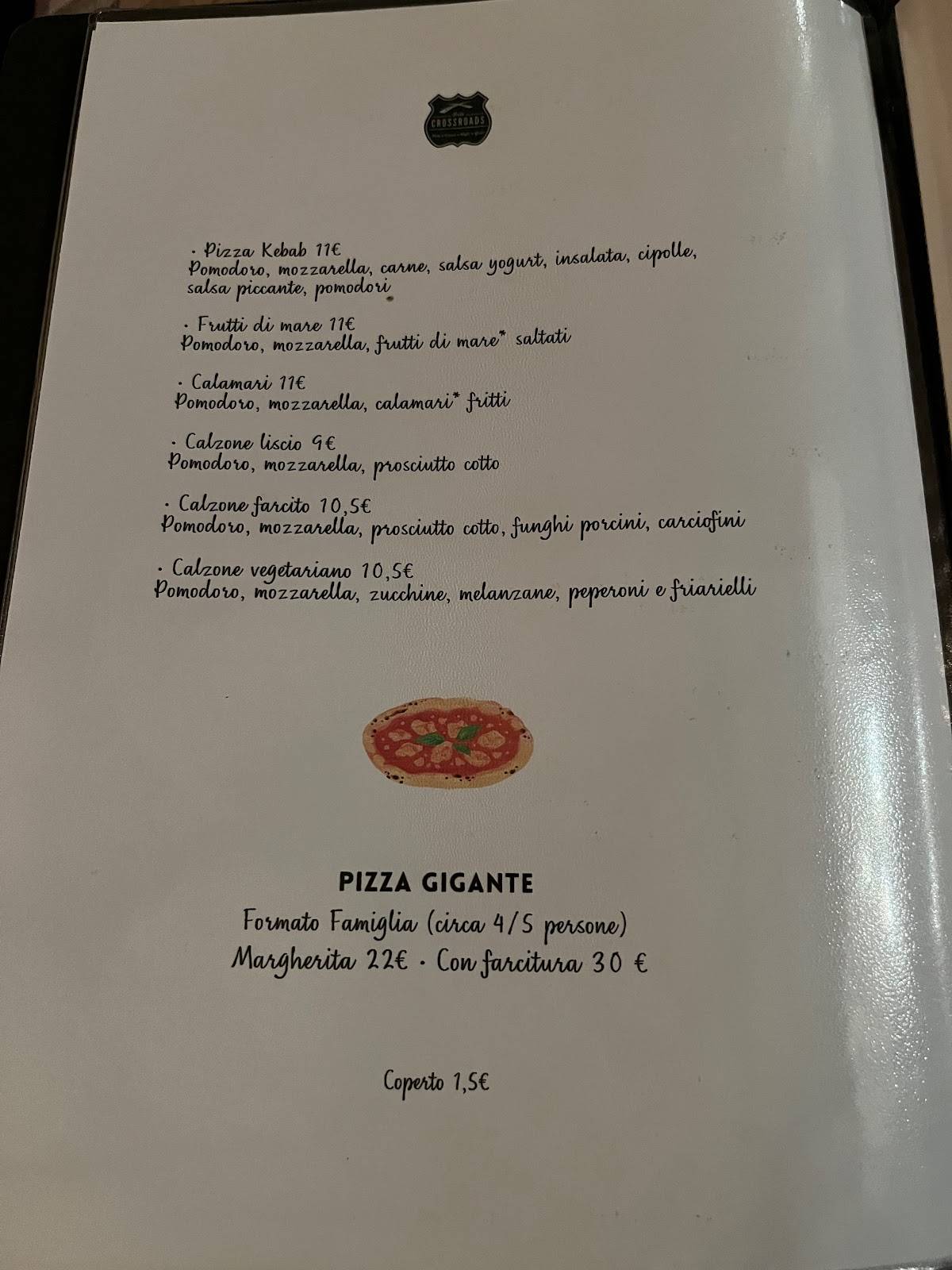 Menu di Crossroads Pub