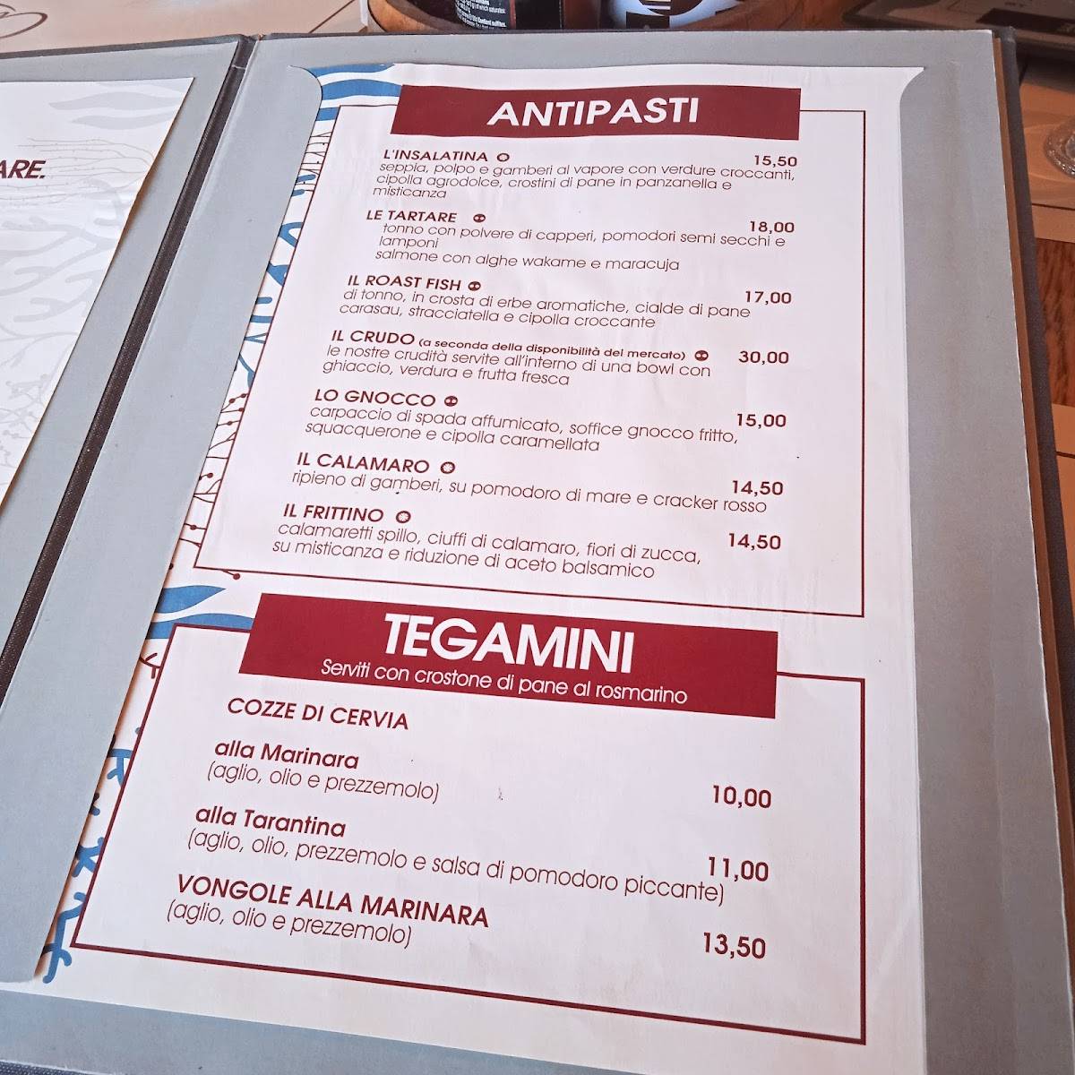 Menu di Cumà - Cucina Di Mare 
