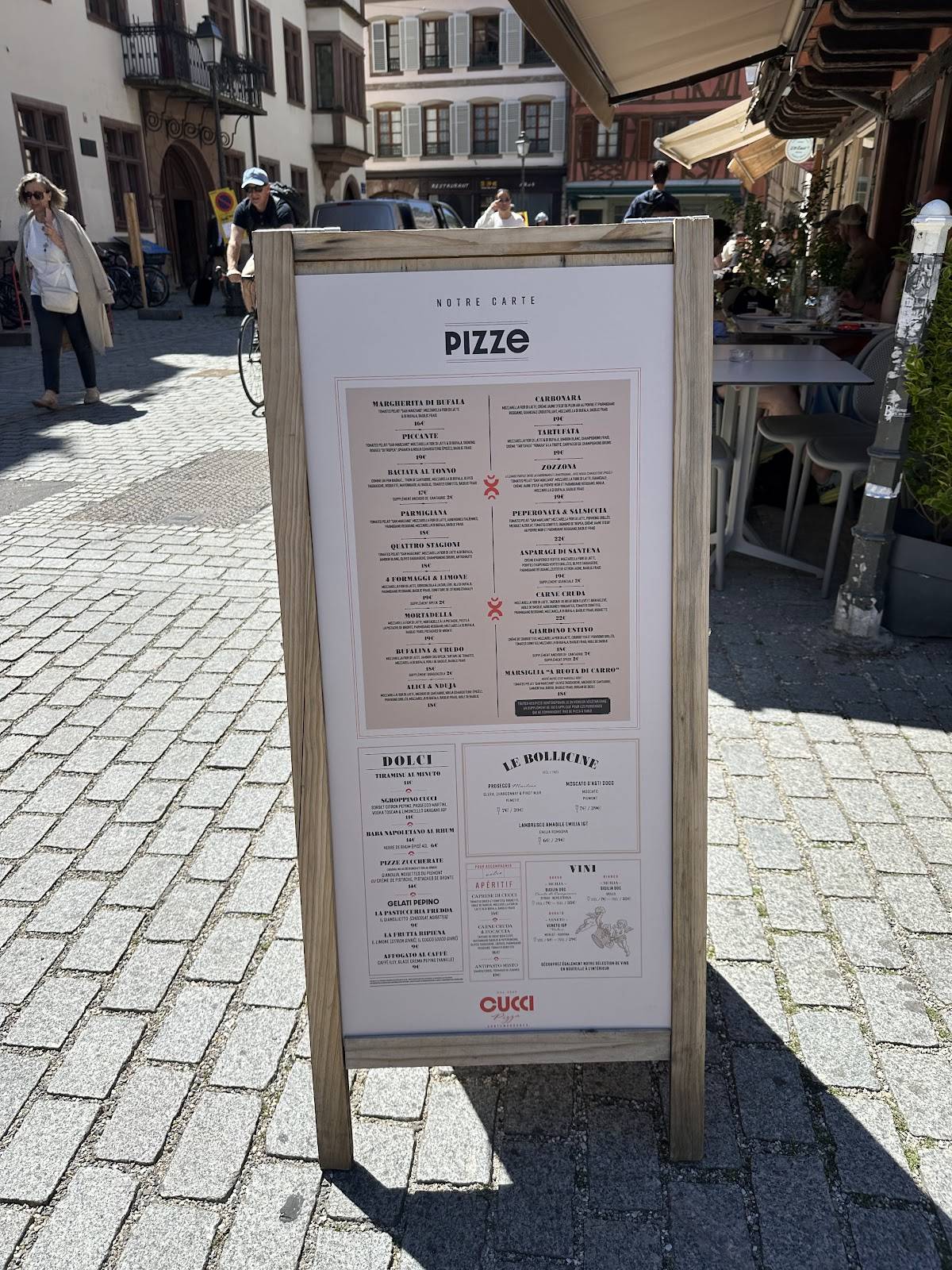 Menu de Cucci