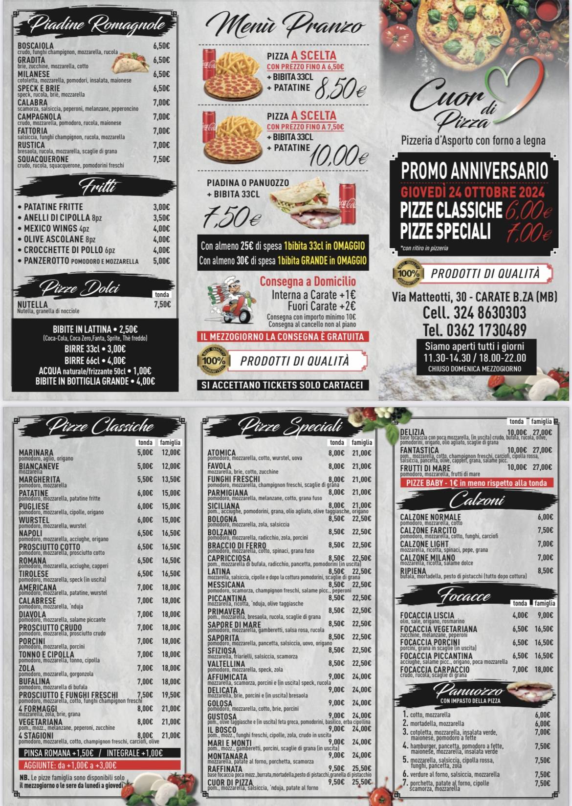 Menu di Cuor Di Pizza 