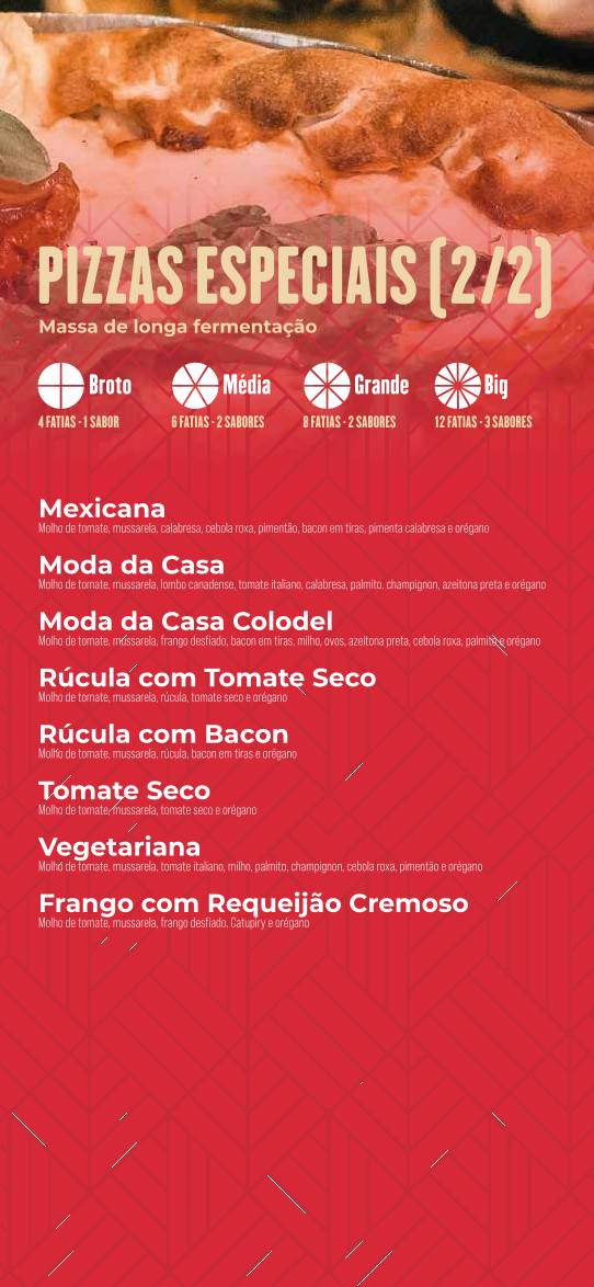 Colodel Pizzaria Santa Felicidade cardápio
