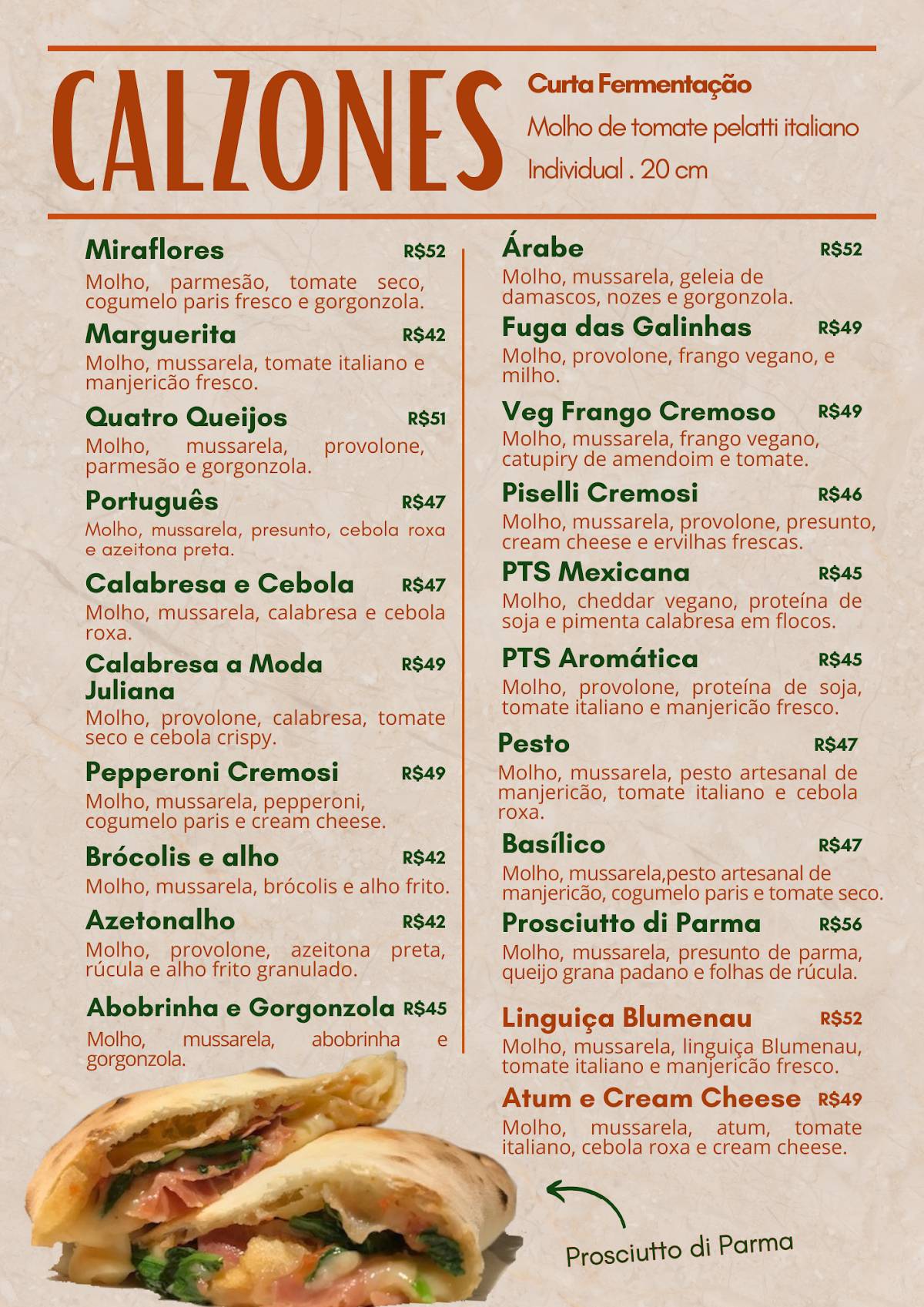 Miraflores Pizza Bar cardápio