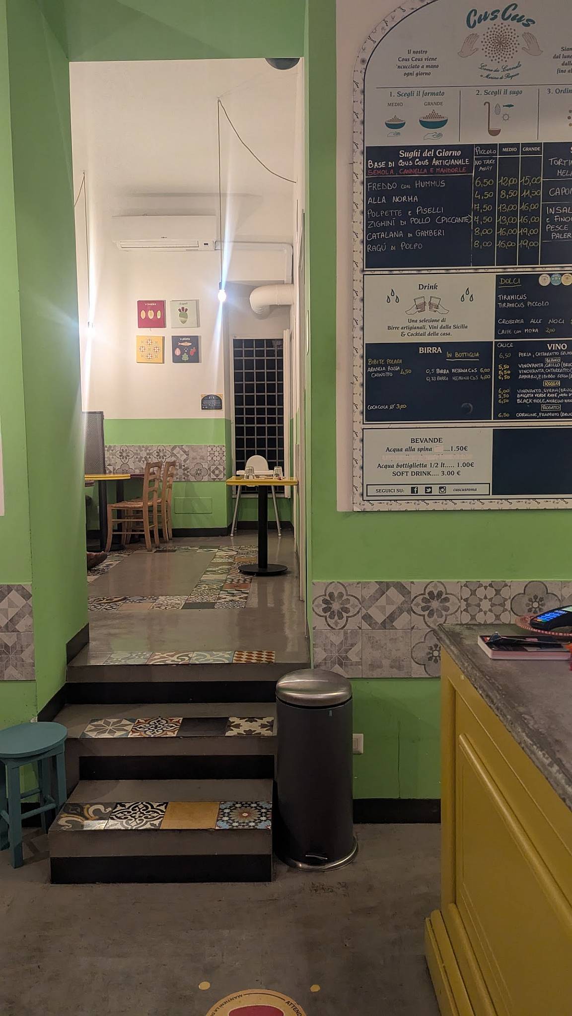 Menu di Cus Cus Roma 