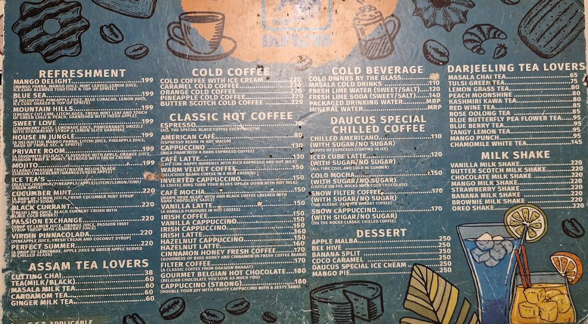 DAUCUS - Ethnic Restaurant & Cafe menu