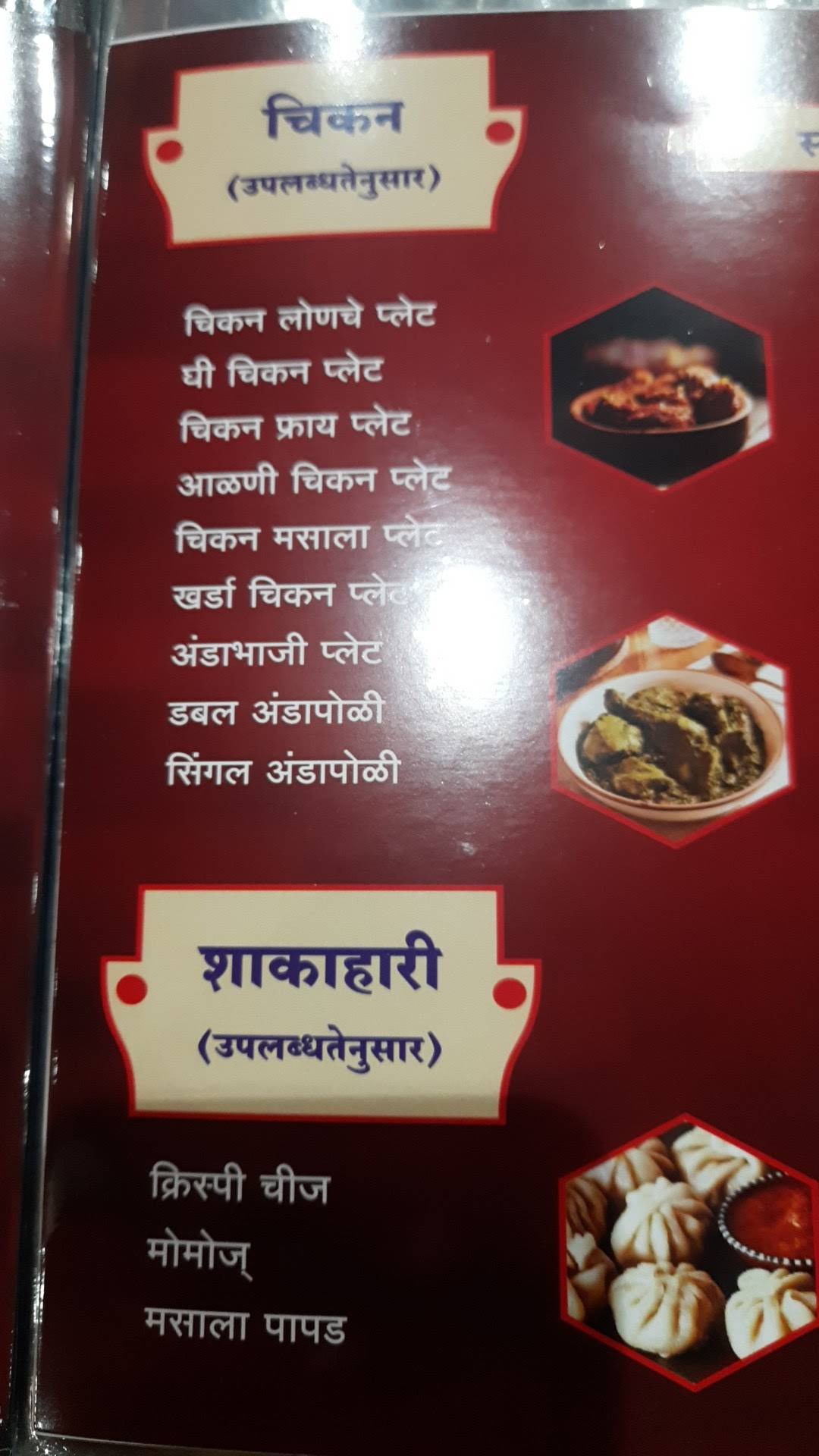 DEVGIRI'S HOTEL GALAXY menu