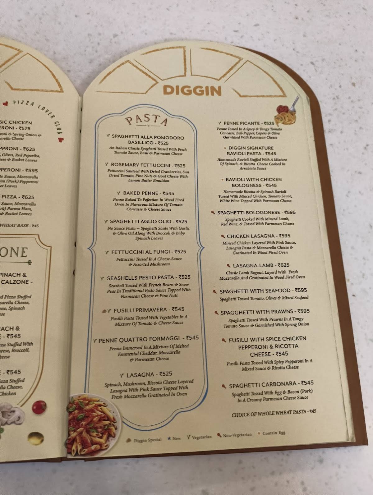 DIGGIN CAFE menu