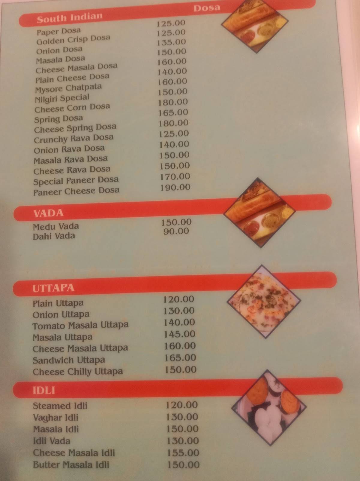 DINING JUNCTION menu