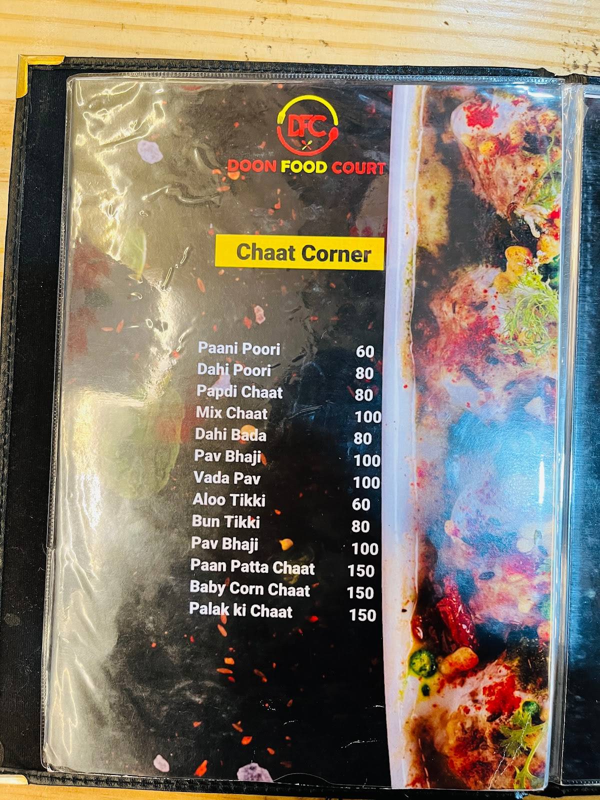 DOON FOOD COURT menu
