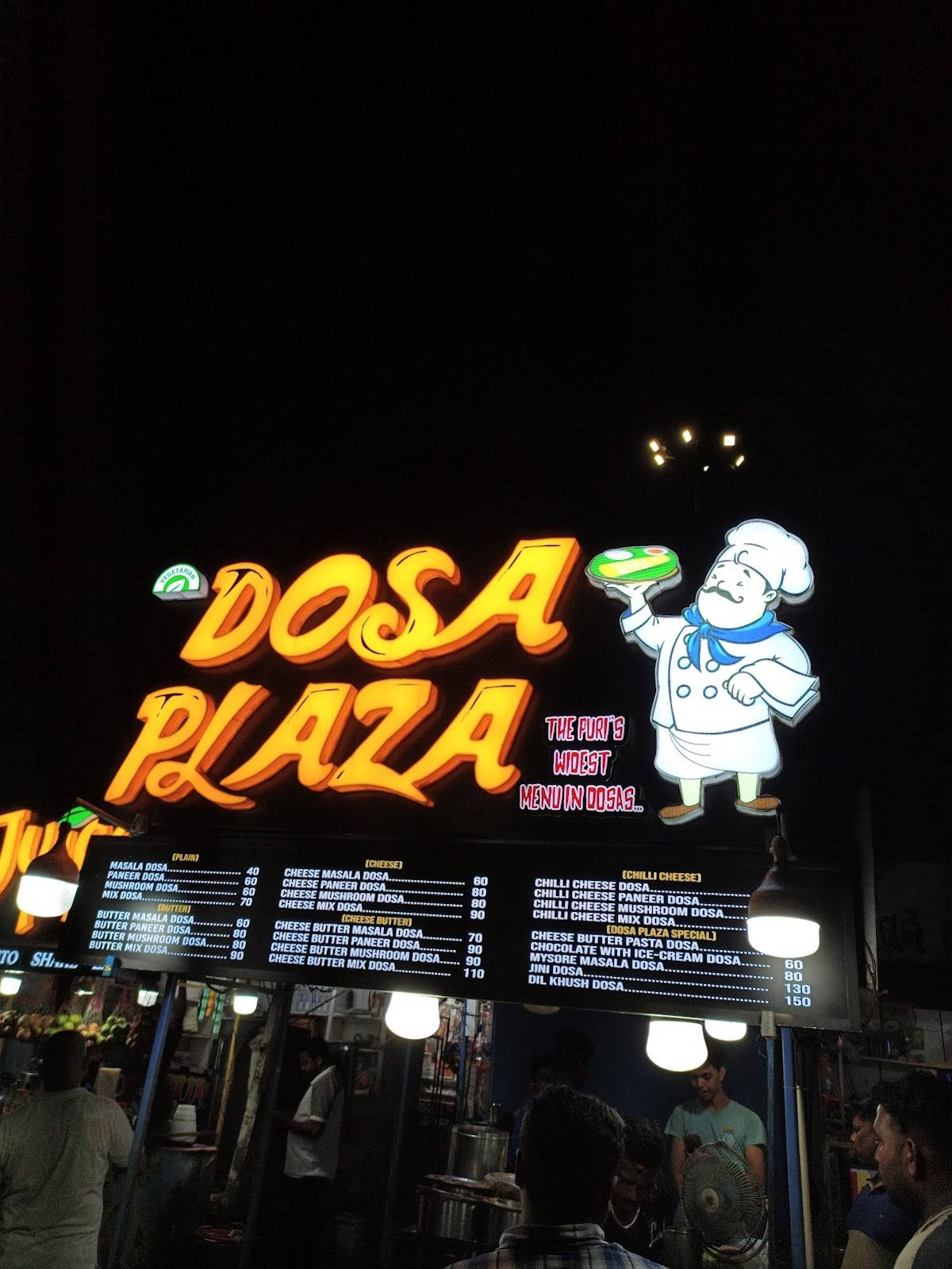 DOSA PLAZA menu