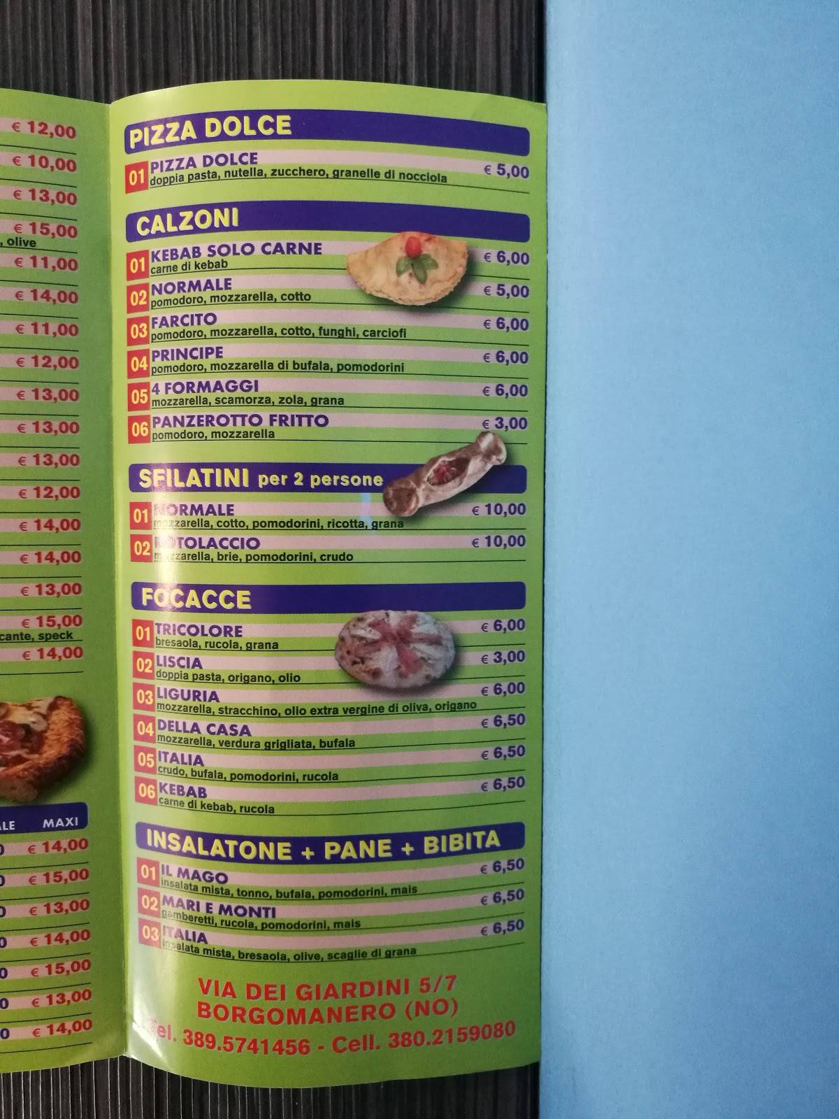 Menu di Pizzeria Da Giosef 