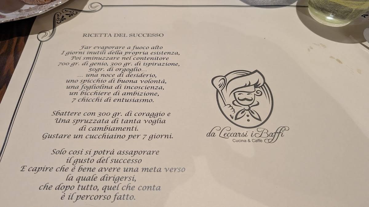 Menu di Da Leccarsi i Baffi 