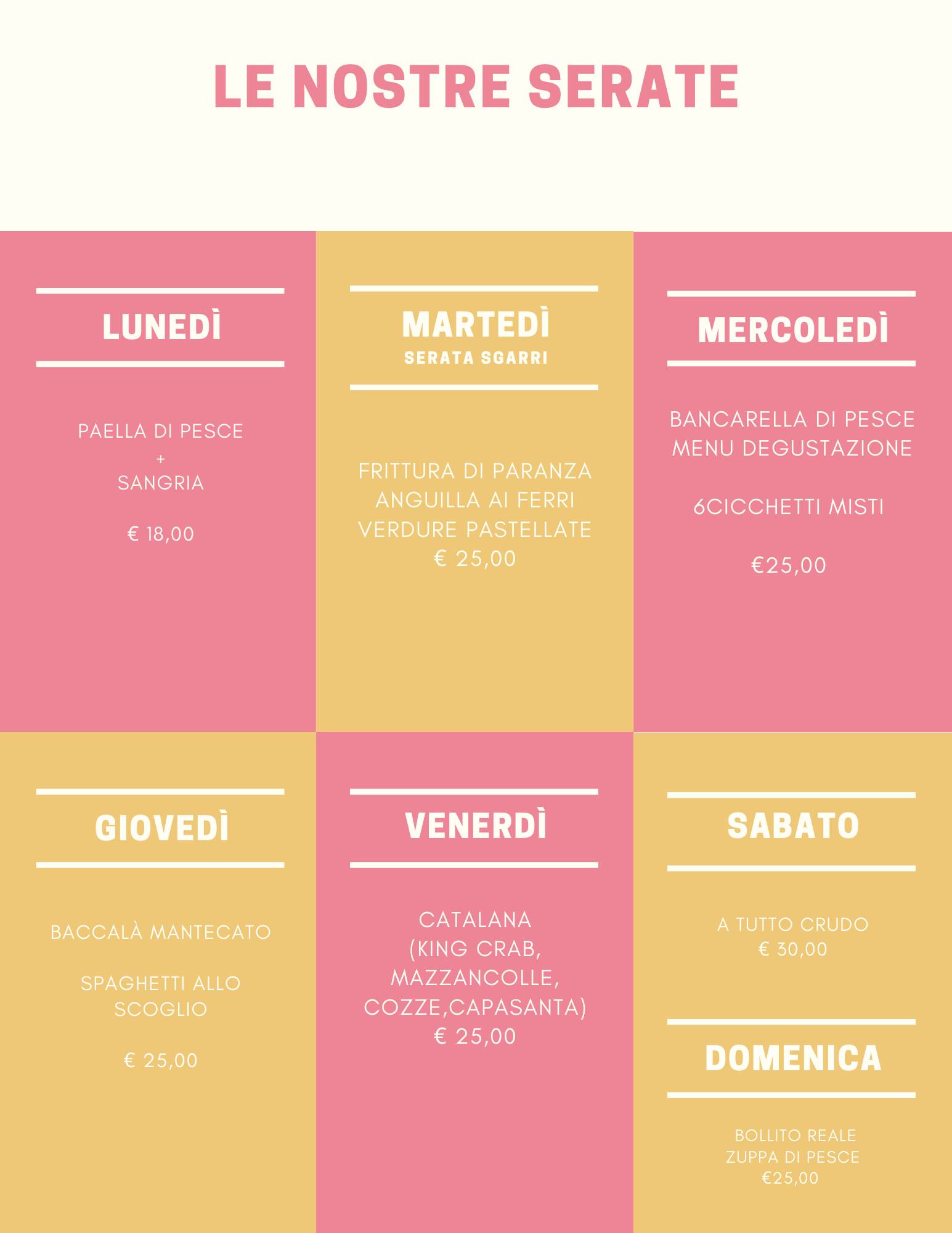Menu di Trattoria da Primo 