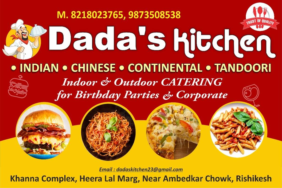 Dada's Kitchen menu